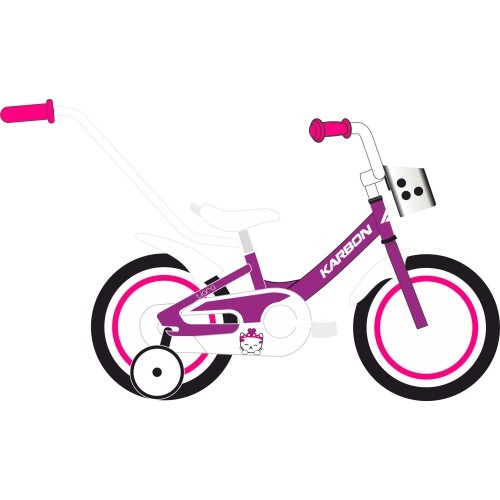 Karbon Tiara 14 Girls' Bike, Violet