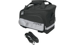 FORCE Slim rear rack bag 9 litres, black
