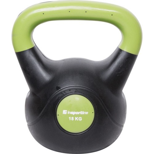 Cement-Filled Vinyl Kettlebell inSPORTline Vin-Bell Dark 18 kg