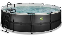 Бассейн EXIT Black Leather ø450x122 см с фильтр-насосом – черный
