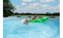 EXIT Black Leather pool ø450x122cm with sand filter pump - black