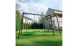 PREMIUM kopėčios MO-016 + PREMIUM 2 vietų sūpynės kopėčioms MO-018 Marbo Sport