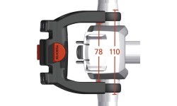 Krepšelio laikiklis Klickfix 22-31,8mm tinka elektriniui dviračiui