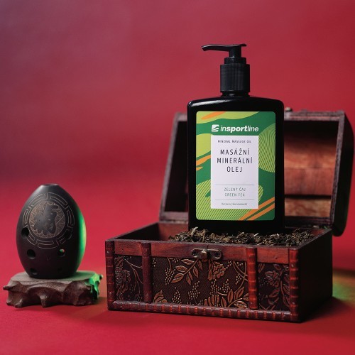 Mineralinis masažo aliejus inSPORTline Green Tea 500 ml