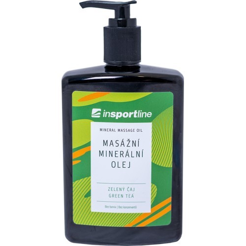 Mineralinis masažo aliejus inSPORTline Green Tea 500 ml