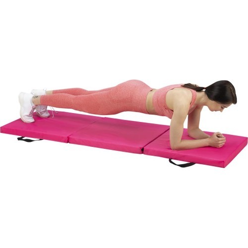 Sulankstomas gimnastikos kilimėlis MGS02 1800 x 600 mm, rožinis, HMS Premium