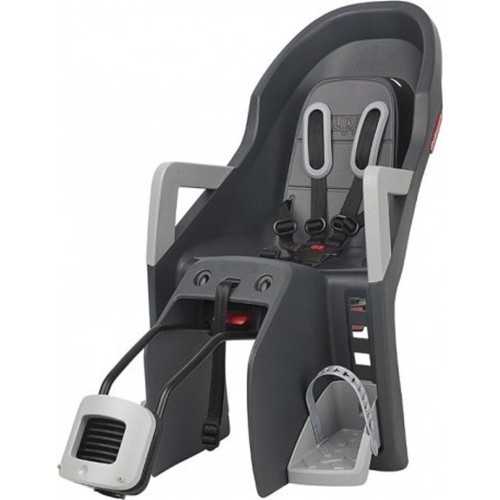 Polisport Guppy Maxi +RS Bike Seat, Frame-Mounted, With Sleep Function (Grey)