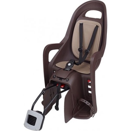 Polisport Groovy RS+ bicycle child seat, frame-mounted, with sleep function (brown)