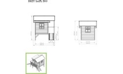 EXIT Loft 350 medinis žaidimų namelis – natūralus