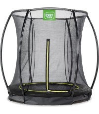 EXIT Silhouette ground trampoline ø183cm with safety net - black Outdoor Round Coil spring Sunken trampoline