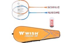 Набор ракеток для бадминтона Wish Alumtec 55K + 3 волана