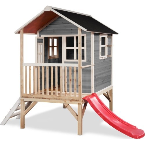 EXIT Loft 300 wooden playhouse - grey