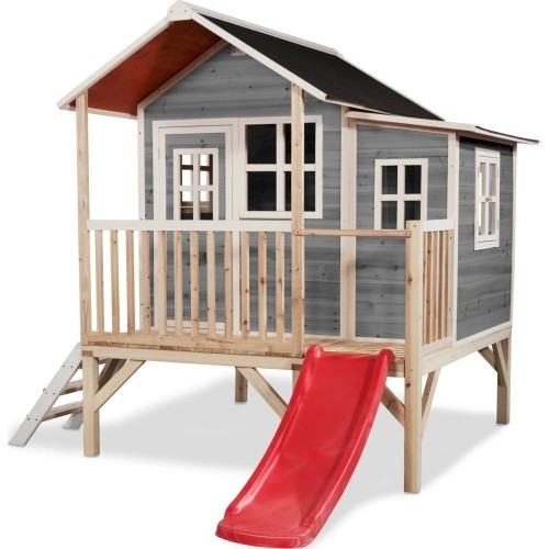 Деревянный игровой домик EXIT Loft 350, серый