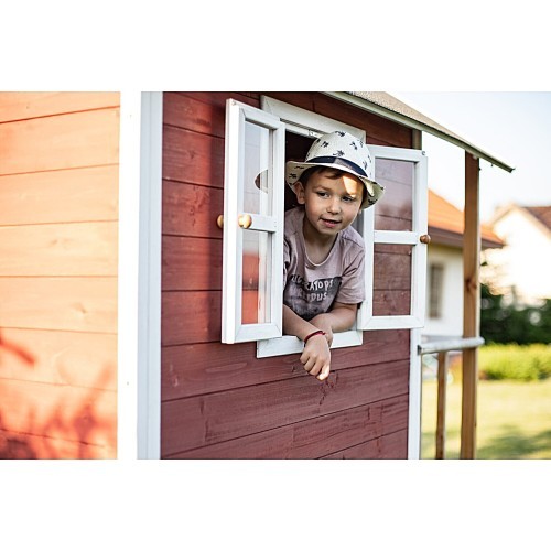 EXIT Loft 300 wooden playhouse - red