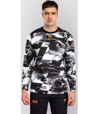 Vyriški marškinėliai UFC Zenith by Venum Authentic Fight Week ilgomis rankovėmis balti