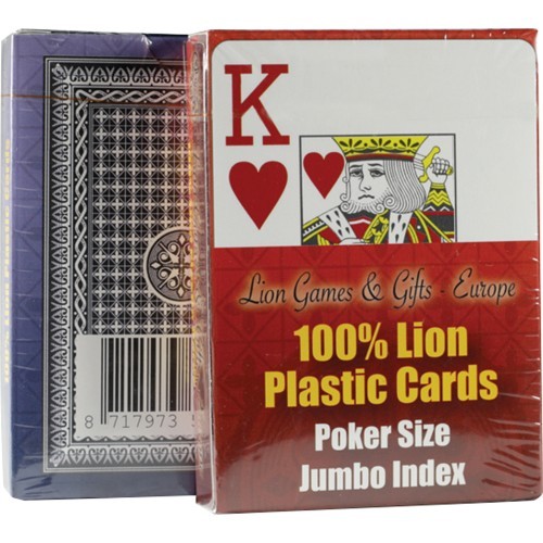 Lion pokerio kortos, viengubos, 100% plastikas