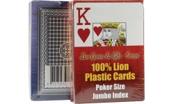 Lion Poker Cards Single 100% Plastic, Poker