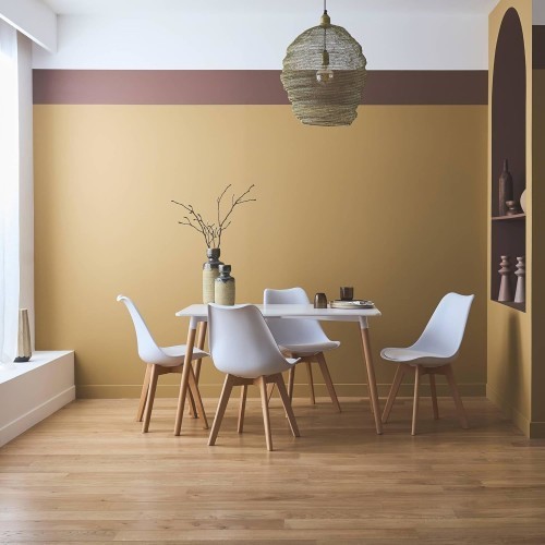 Valgomojo kėdžių komplektas su pagalvėle, 4 vnt., baltas ModernHome