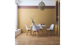 Valgomojo kėdžių komplektas su pagalvėle, 4 vnt., baltas ModernHome