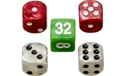 Philos Backgammon Playing Pieces Set L 34 mm r/w