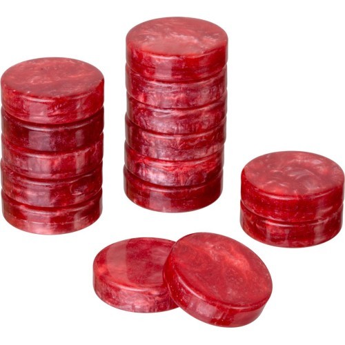 Philos Backgammon Playing Pieces Set L 34 mm r/w