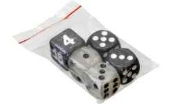 Philos Backgammon Playing Pieces Set L 34 mm b/w