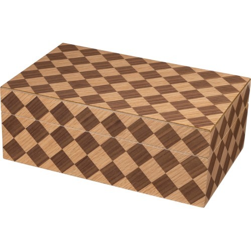 Šachmatų figūrų dėžutė Philos Checkered, 95 mm