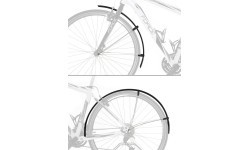 Комплект крыльев FORCE 36 Aluflex Road 28", 36мм (чёрные)