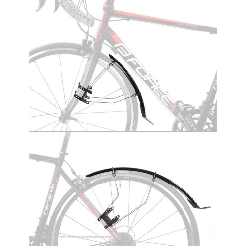 FORCE WIN38 Aluflex 28" fenders with stays (black)
