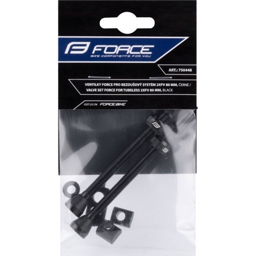 Tubeless tire valve set FORCE FV 80mm