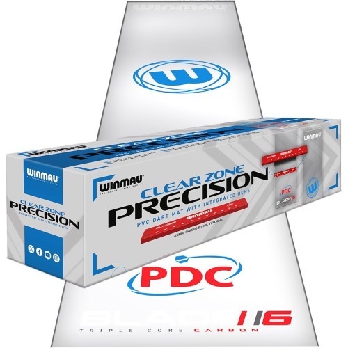 Winmau Clearzone permatomas PVC smiginio kilimėlis