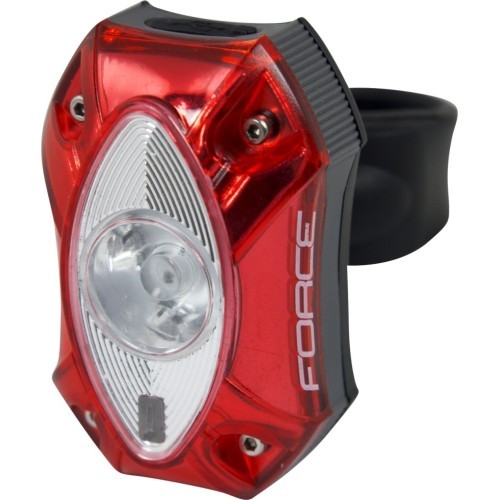FORCE Red rear light 1 Cree LED 60 lm, USB
