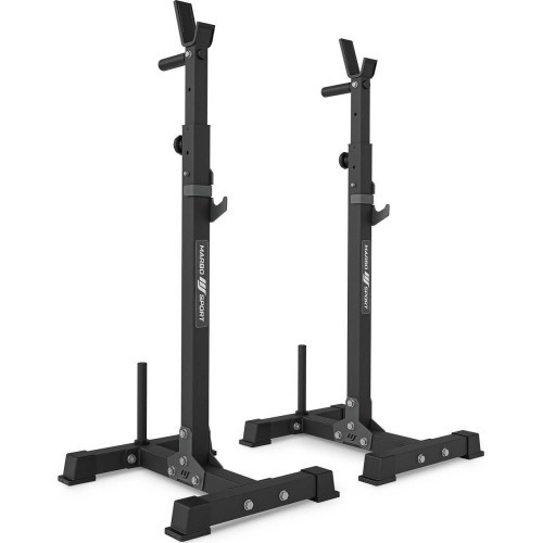 Set MS33_2.0 | Double-sided bench + multilevel stands (2 pieces) for barbells with assistance + Scott bench (prayer bar) with ad
