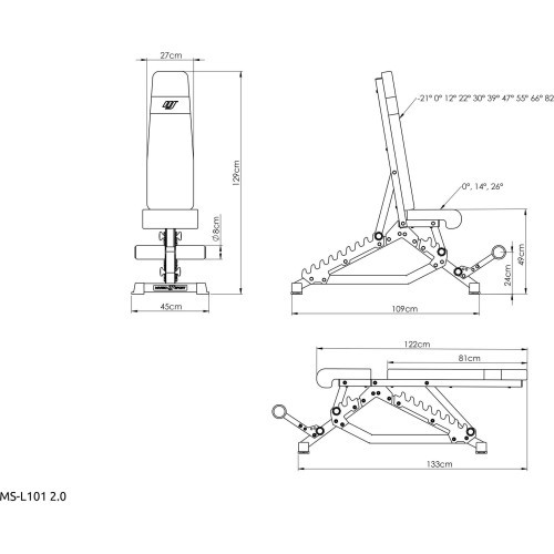 Dvipusis suolas MS-L101 2.0 - Marbo Sport