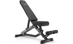 Set MS33_2.0 | Double-sided bench + multilevel stands (2 pieces) for barbells with assistance + Scott bench (prayer bar) with ad