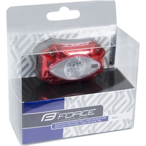 Задний фонарь FORCE Red 1 Cree LED 60 лм, USB