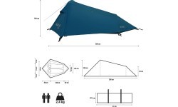 NC2502 SKYAIR 2 ULTRA LIGHT TENT BLUE NILS CAMP