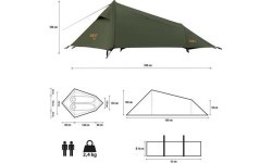 NC2502 SKYAIR 2 ULTRA LIGHT TENT GREEN NILS CAMP
