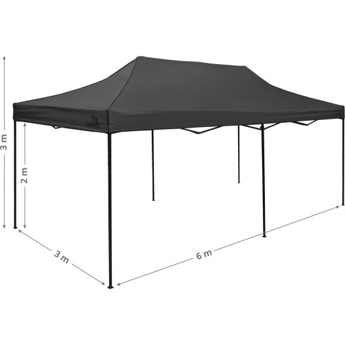 Party tent scissor 3x6m grey WATERPROOF