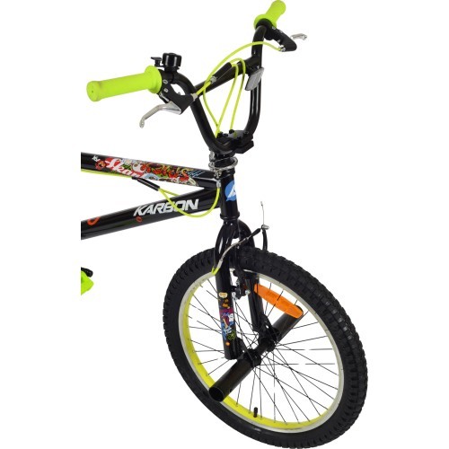 Dviratis Karbon BMX 20 black-lime