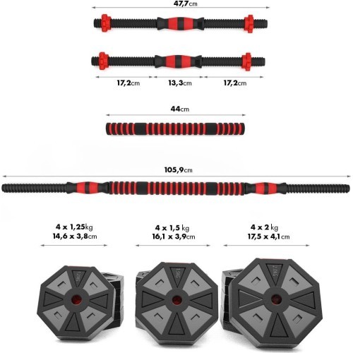 SGC20  BARBELL AND DUMBBELLS COMPOSITE HMS - 20 kg
