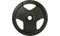 Ketaus svorio diskas inSPORTline Hamerton, juodas, 1,25 kg, 30 mm