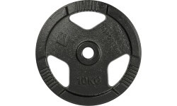 Чугунный диск для штанги inSPORTline Hamerton, черный, 10 кг, 30 мм