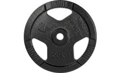 Cast Iron Weight Plate inSPORTline Hamerton Black 20 kg, 30 mm