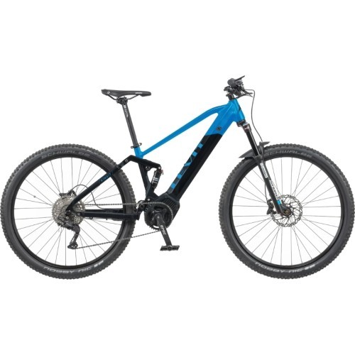 Visiškai pakabinamas kalnų elektrinis dviratis "Levit Kingit BF Overstep 630 29" - 2024 - Blue black pearl