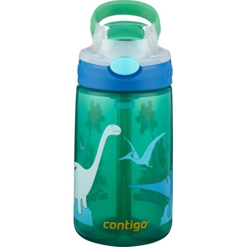 Детская бутылочка для воды Contigo Gizmo Green Dino, 2115035, 420 мл