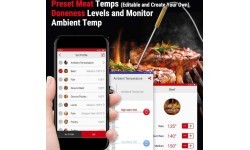 Цифровой беспроводной аккумуляторный Bluetooth-термометр для пищи с 4 зондами ThermoPro TP25W