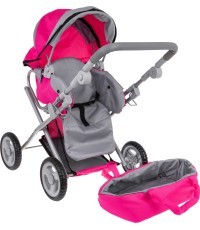 2-in-1 Pink Stroller