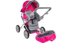 2-in-1 Pink Stroller
