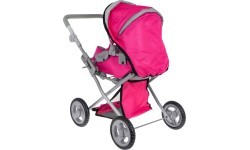 2-in-1 Pink Stroller
